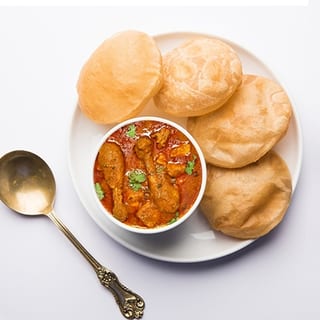 Poori & Chicken Curry